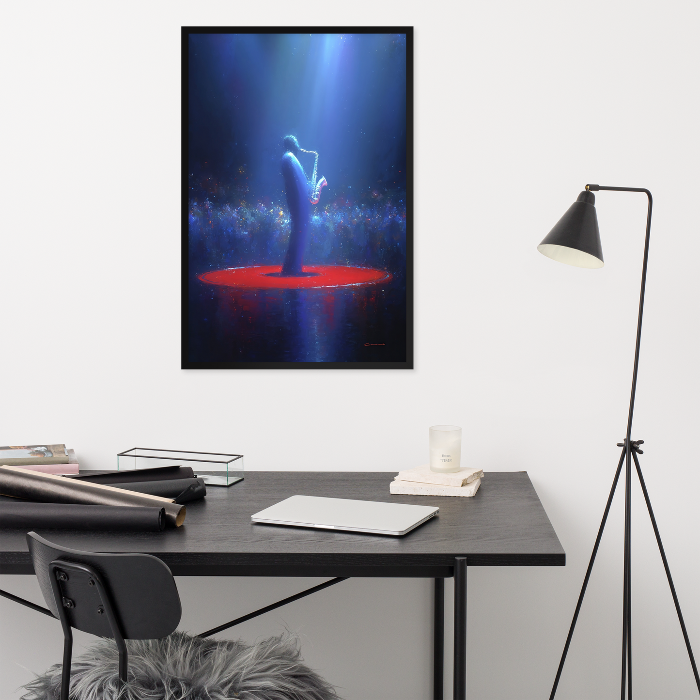 Framed AI Art Poster – “Ascend” (24×36”) by Mike Lee