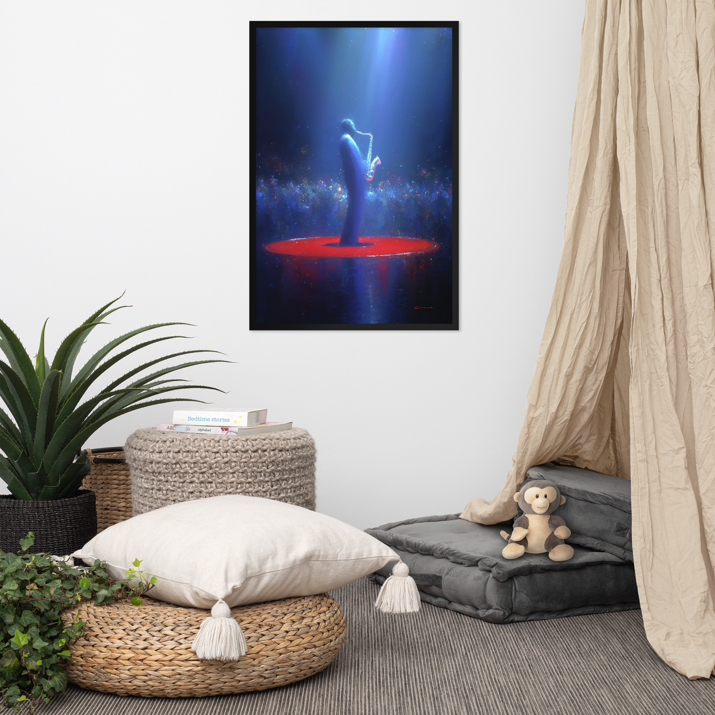 Framed AI Art Poster – “Ascend” (24×36”) by Mike Lee