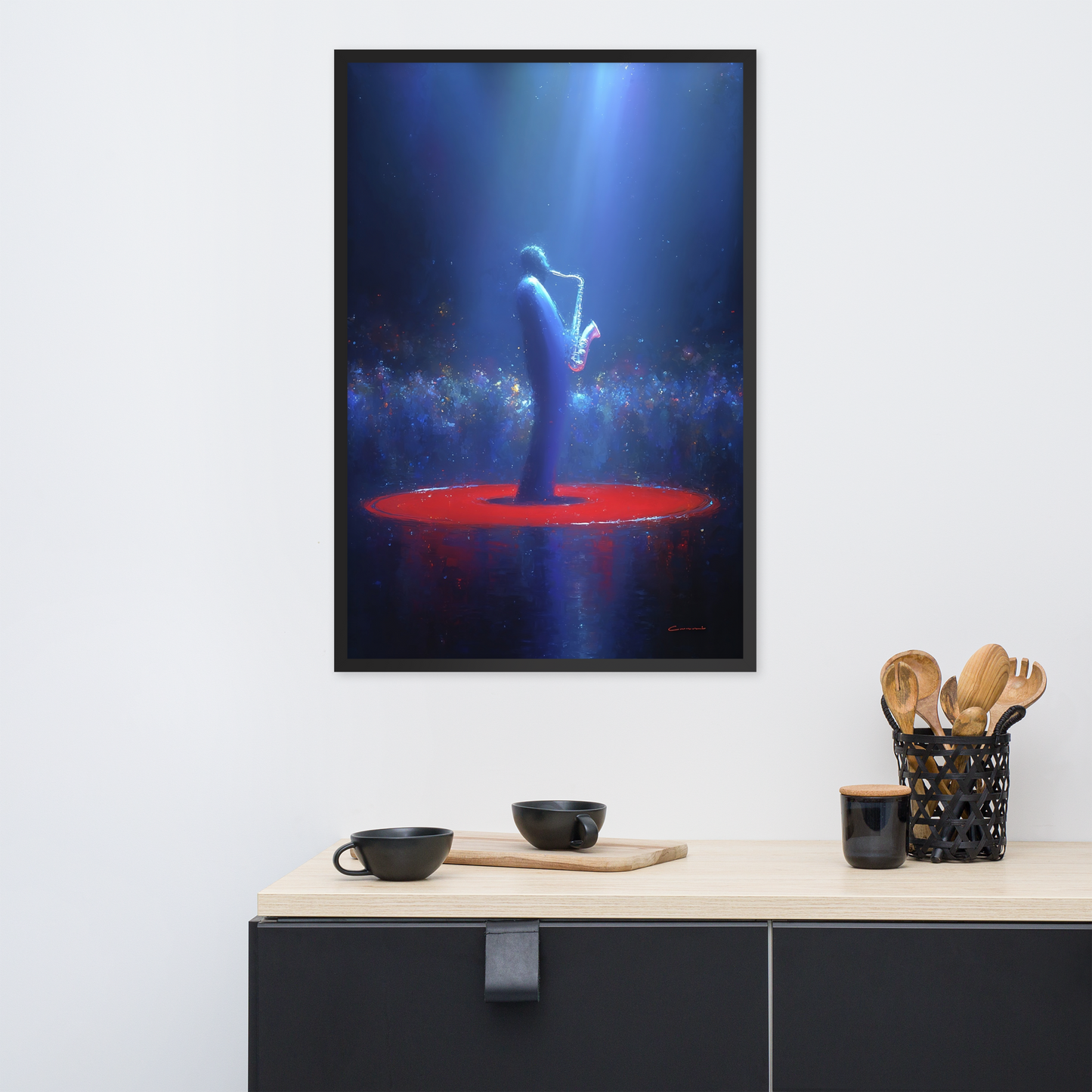 Framed AI Art Poster – “Ascend” (24×36”) by Mike Lee