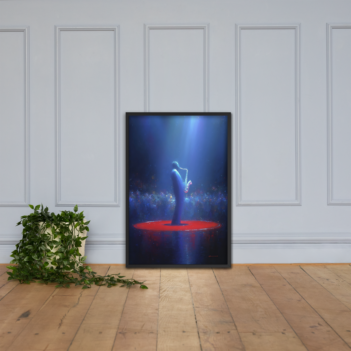 Framed AI Art Poster – “Ascend” (24×36”) by Mike Lee