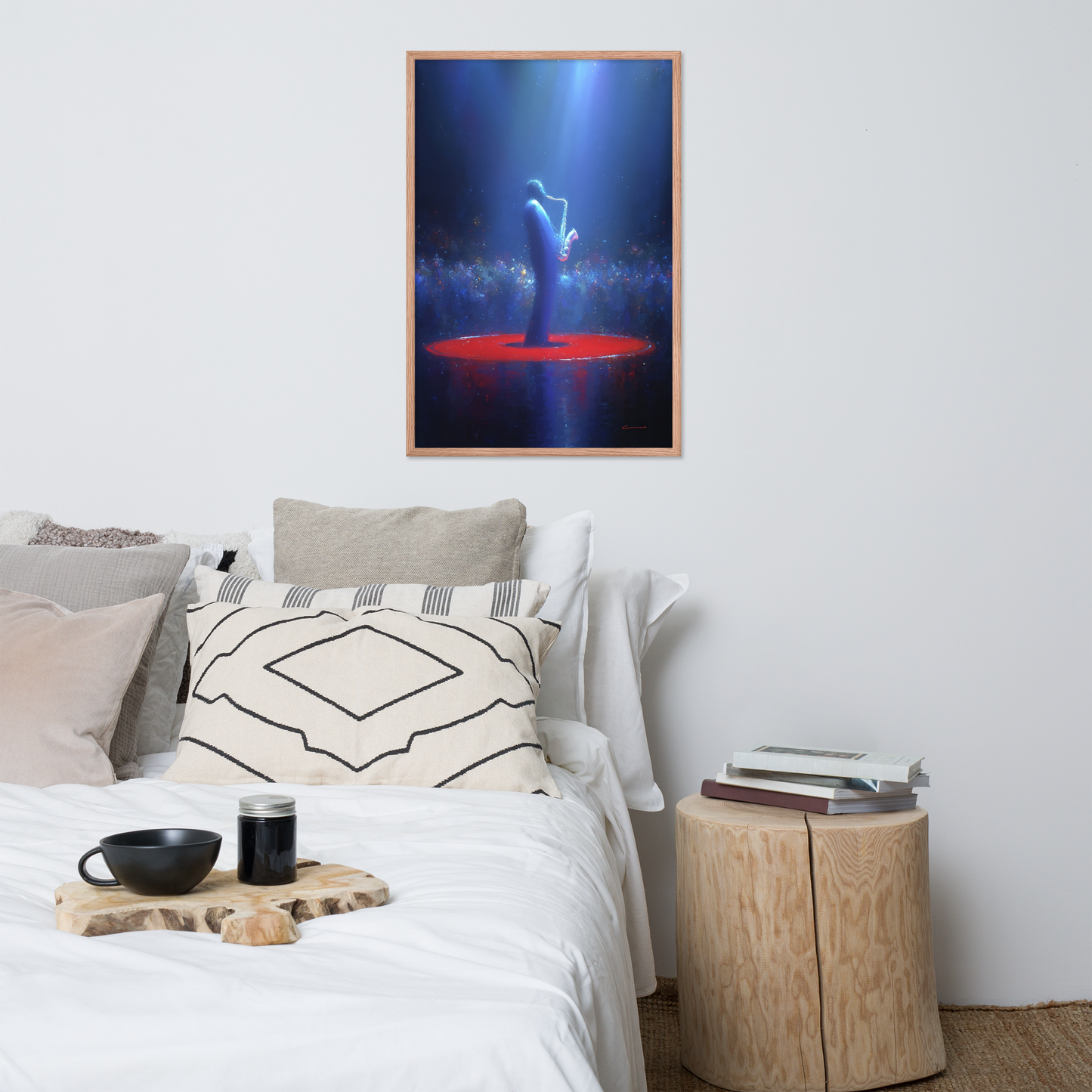 Framed AI Art Poster – “Ascend” (24×36”) by Mike Lee