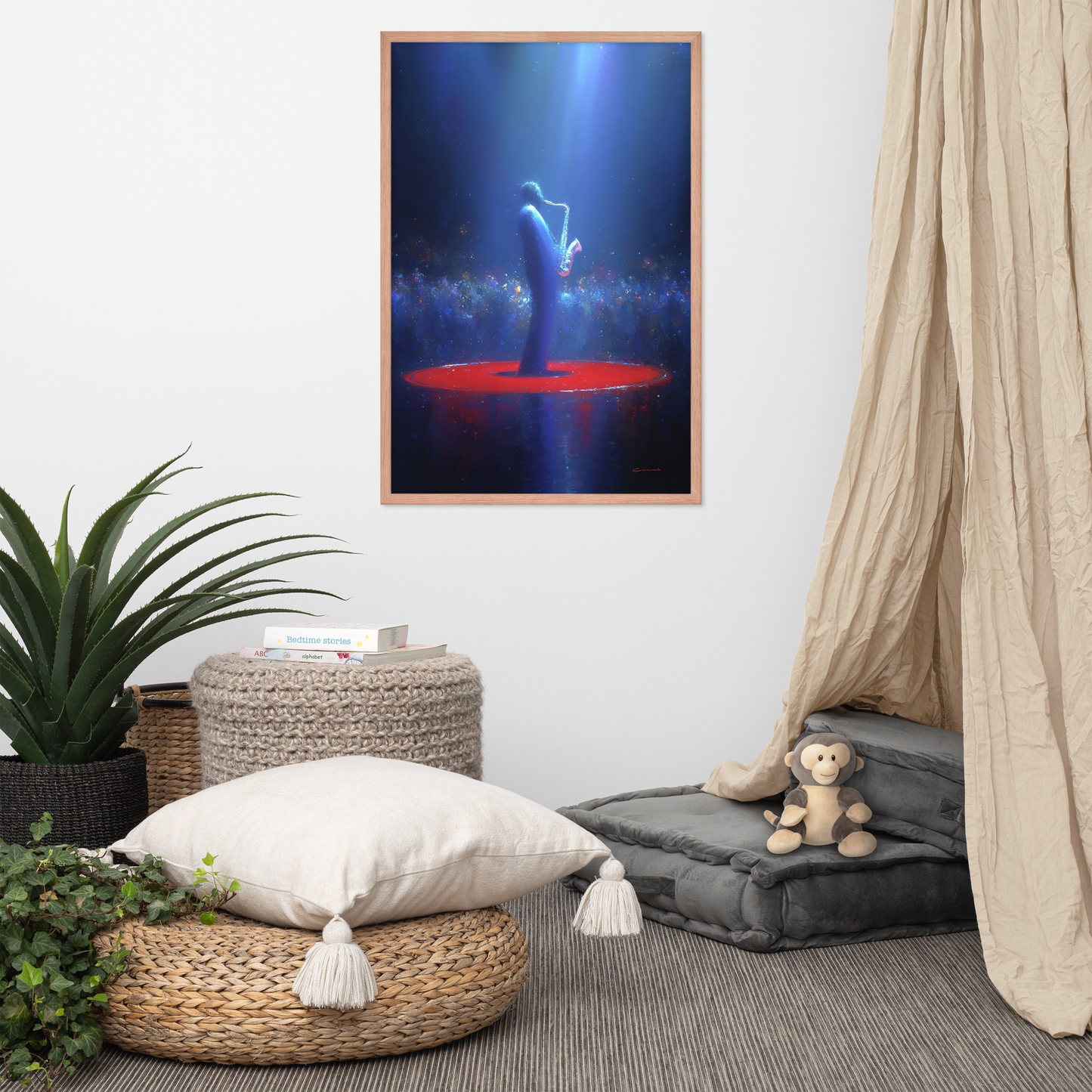 Framed AI Art Poster – “Ascend” (24×36”) by Mike Lee