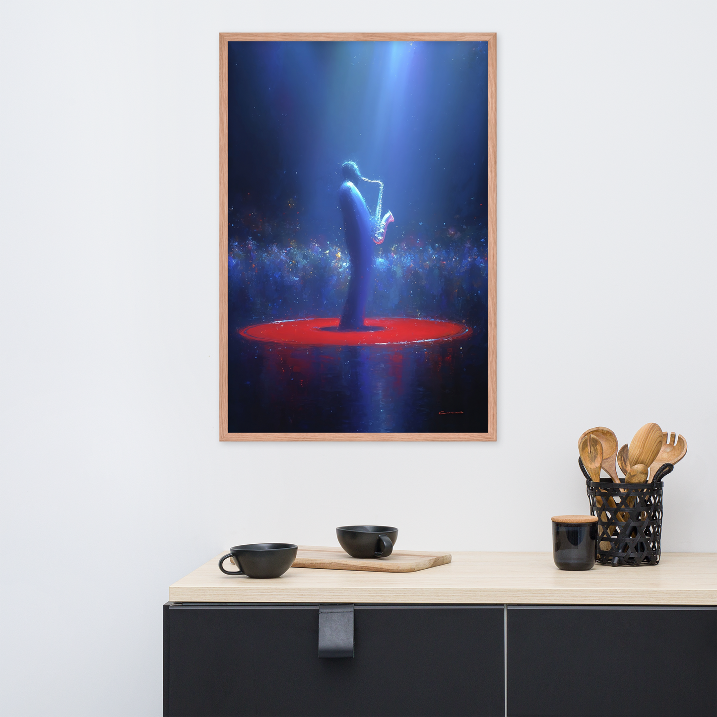 Framed AI Art Poster – “Ascend” (24×36”) by Mike Lee