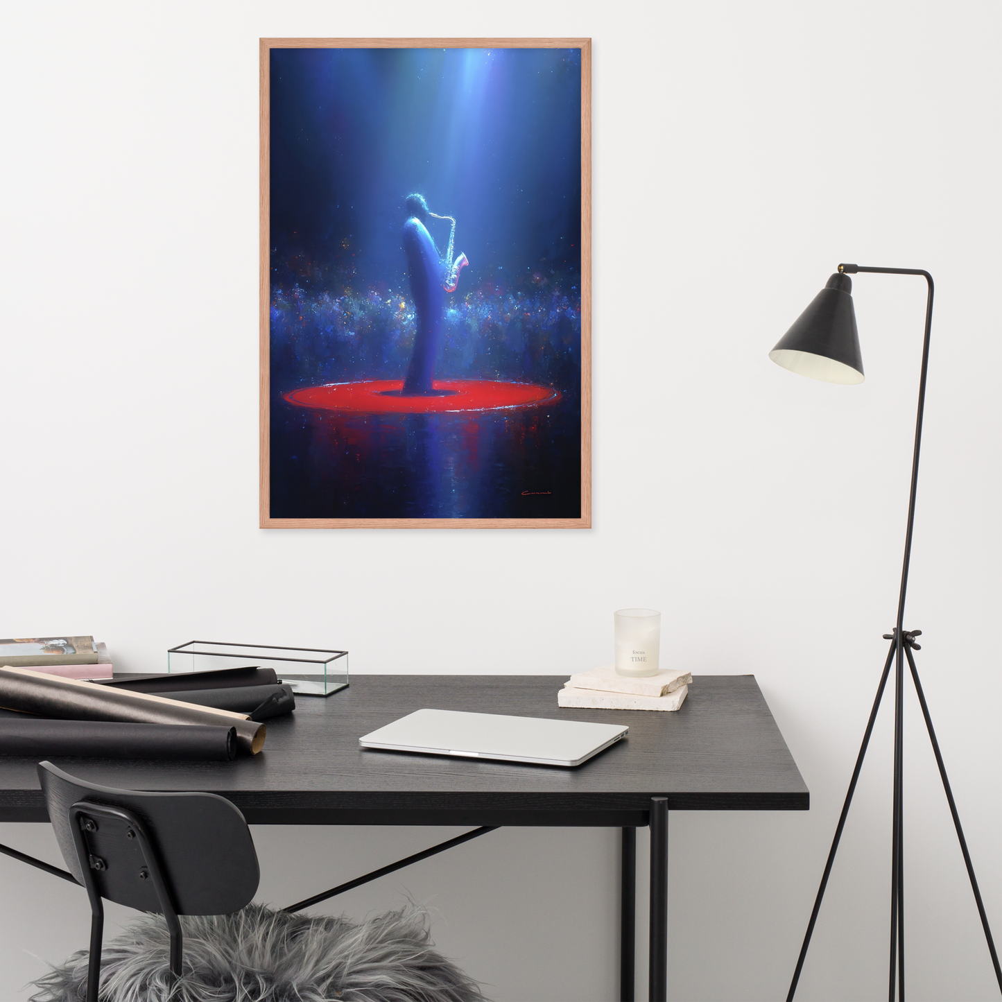 Framed AI Art Poster – “Ascend” (24×36”) by Mike Lee