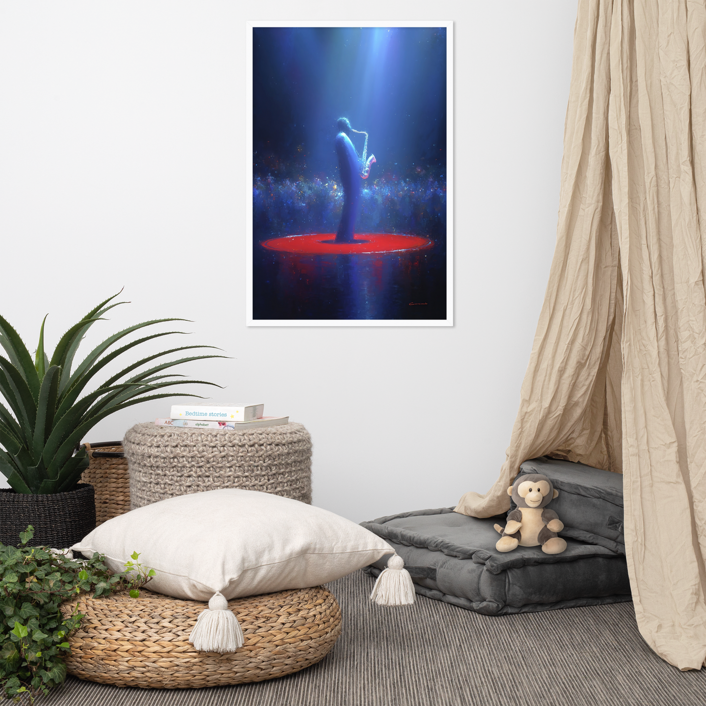 Framed AI Art Poster – “Ascend” (24×36”) by Mike Lee