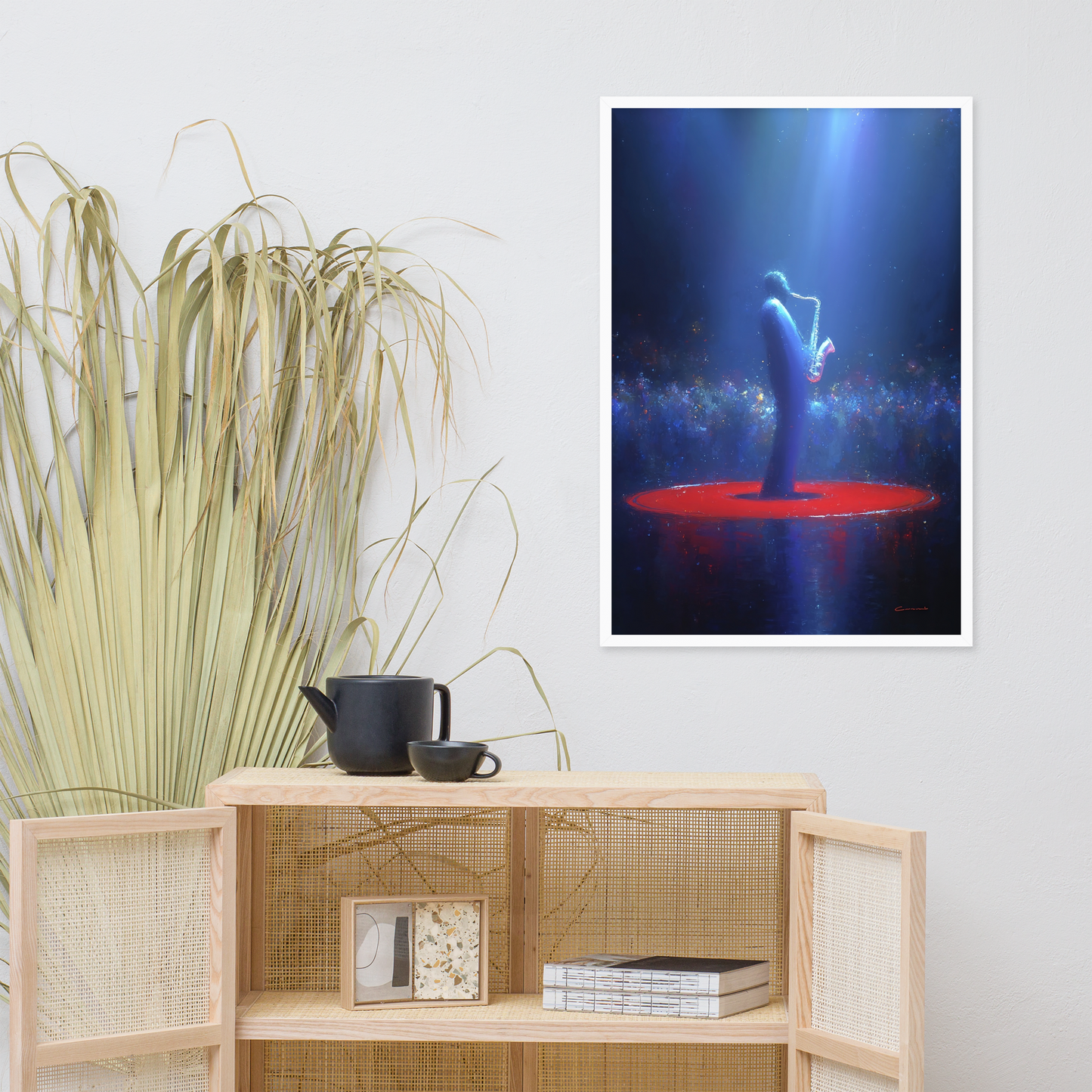 Framed AI Art Poster – “Ascend” (24×36”) by Mike Lee
