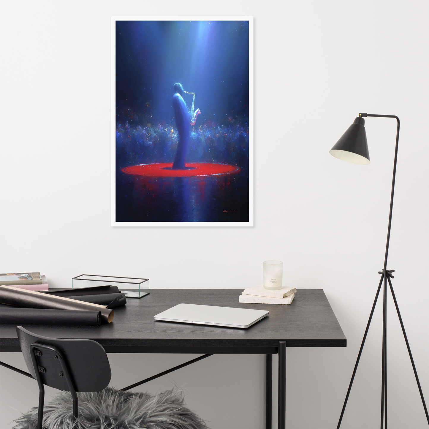 Framed AI Art Poster – “Ascend” (24×36”) by Mike Lee