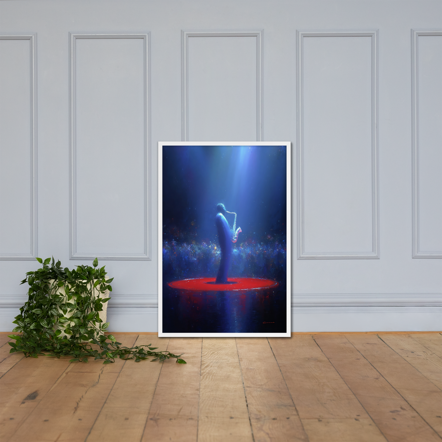 Framed AI Art Poster – “Ascend” (24×36”) by Mike Lee