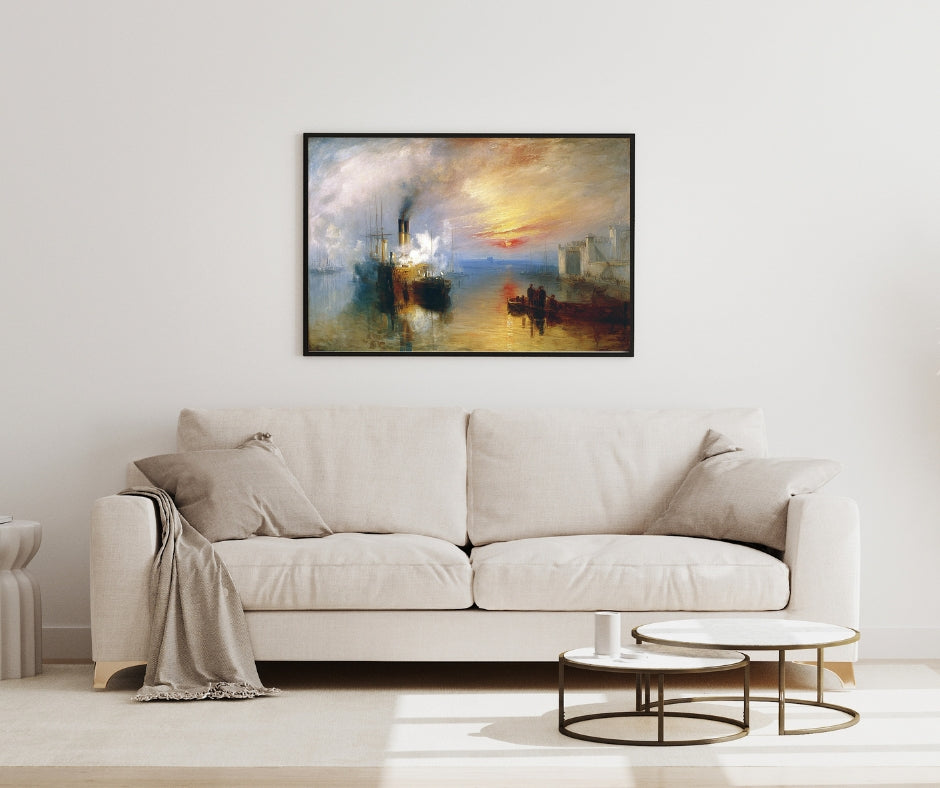 Harbor Sunset – Romantic Maritime Seascape Oil Painting | Digital Download Wall Art, Nautical Coastal Decor, Ocean Sunset Print