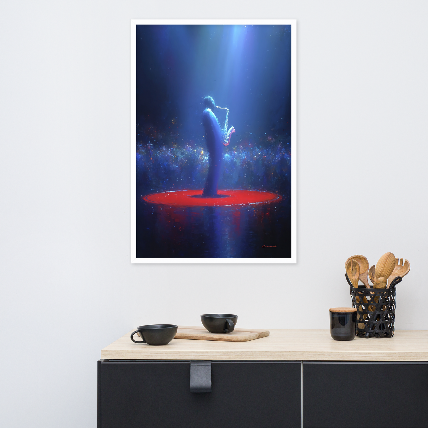 Framed AI Art Poster – “Ascend” (24×36”) by Mike Lee